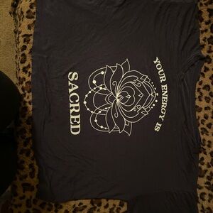 EARTHBOUND Black Crop Top with Sacred Design